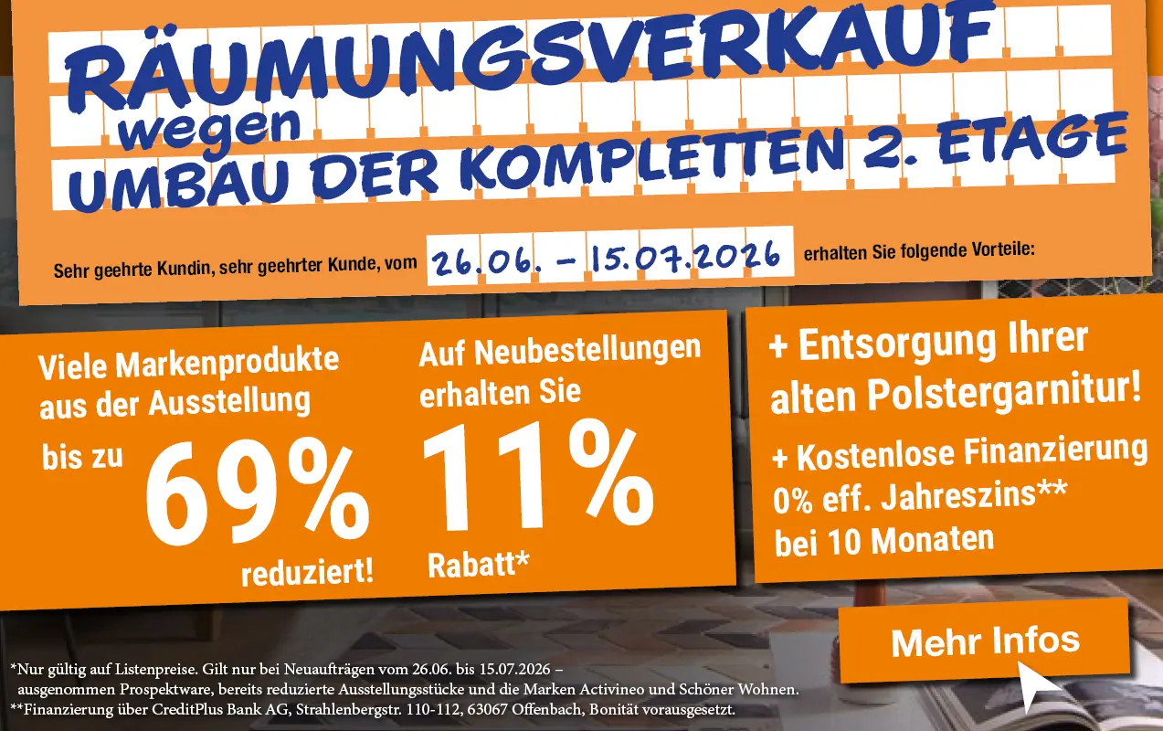 Räumungsverkauf Aktion